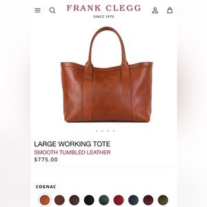 Frank Clegg Large Working Tote in Cognac